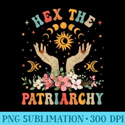 feminist witch hex the patriarchy halloween witch vibes - sublimation png designs - versatile and customizable designs
