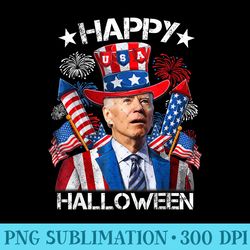 funny joe biden 4th of july shirt happy halloween firework - png templates - lifetime access to purchased files