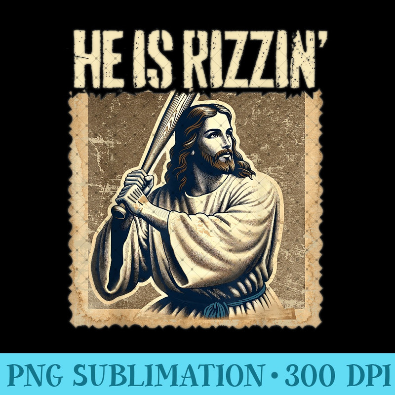 He is Rizzin Jesus Playing Baseball Funny Sports Rizz 0658.jpg