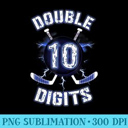 double digits birthday decorations ice hockey 10th bday - trendy png designs - boost your success with this inspirationa