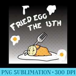 gudetama fried egg the 13th halloween hoodie pullover hoodie - ready to print png designs - premium quality png artwork