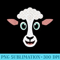 funny halloween for girls - cute sheep face - digital png artwork - boost your success with this inspirational png downl
