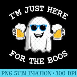 funny halloween i'm just here for the boos costume gift - png clipart - perfect for personalization