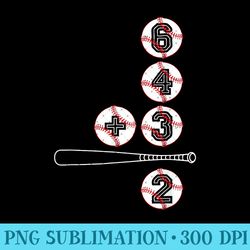 baseball lovers 6432 double play ball - png design downloads - create with confidence