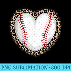 cute baseball heart baseball lover women girls - digital png downloads - perfect for sublimation art