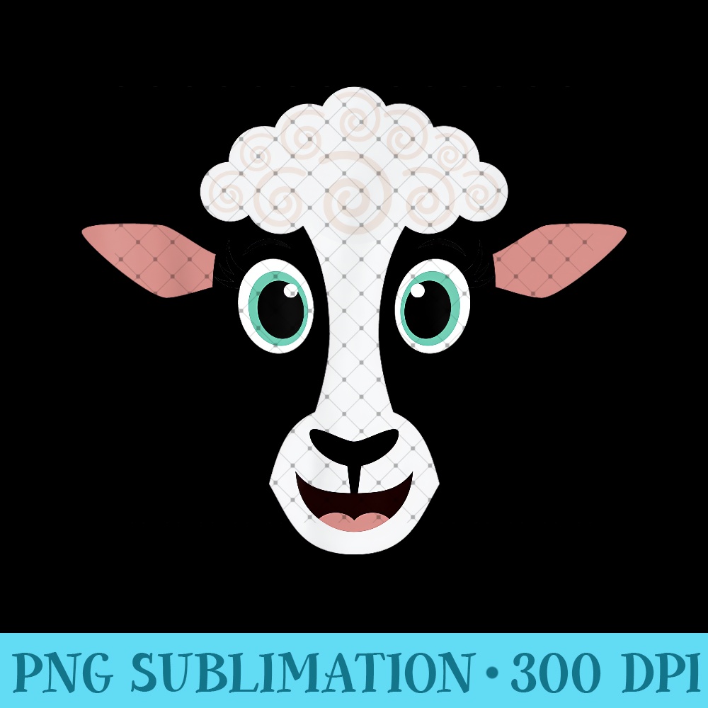 Funny Halloween Costume for Girls Boys - Cute Sheep Face 0487.jpg