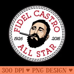 fidel castro all star converse logo - sublimation designs png - instant access to downloadable files