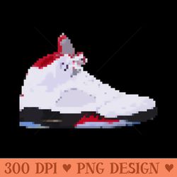 air jordan v retro pixelated art shoe collection - printable png images - stunning sublimation graphics
