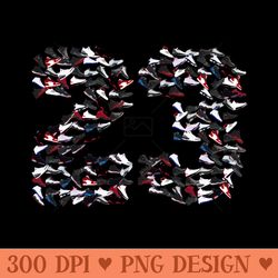 sneakers collage no 23 pixelated - sublimation designs png - create with confidence