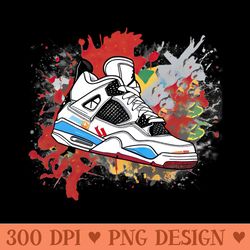 aj iv sketch paint splatter hot wear - sublimation patterns png - instantly transform your sublimation projects