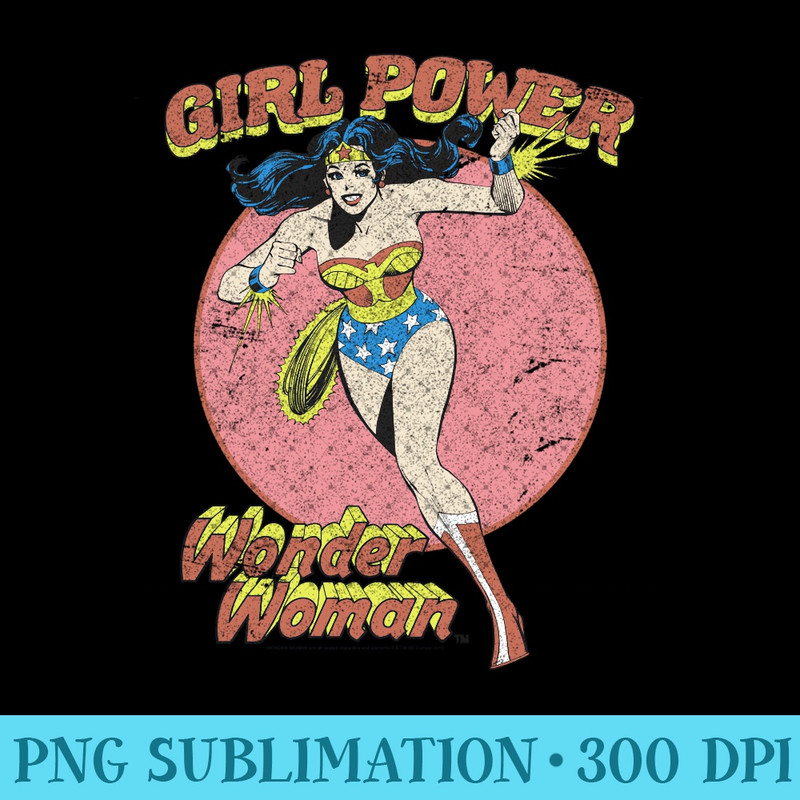 DC Comics Wonder Woman Running Girl Power Text Poster 0203.jpg