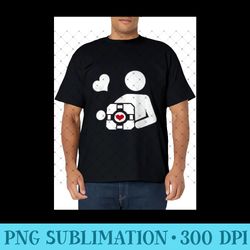 companion cube gaming portal nerd funny gamer - png download - capture imagination with every detail