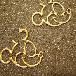 CHENGXUN Trendy Hollow Daisy Mickey Earrings for Women Lovely Cartoon Animal Hoop Earrings Fashion Party Jewelry Girl