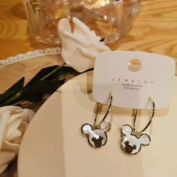 Mickey Disney Kawaii Stud Earrings for Girl Anime Toy Jewelry Accessories Cartoon Mickey Mouse Earrings Women Kids Birth
