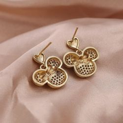 Cute Bear Earrings For Women Wholesale Anime Mouse Pendant 2023 New Gift Fashion Animal Jewelry Charm Luxury Korean Earr