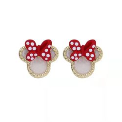 Disney Cute Stud Earrings Mickey Mouse Minnie Children Anime Cartoon Earring Jewelry for Women Girlfriend Student Birthd