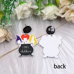 New product CN Drop I Smell Children Halloween glitter Acrylic earrings Jewelry for women