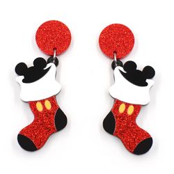 1pair New product CN Drop mouse Socks cute Acrylic earrings Jewelry for women