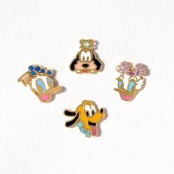 MIGGA 4pcs Cute Cartoon Dog and Duck Stud Earrings Set for Women Girls Gold Color Cubic Zircon Jewelry