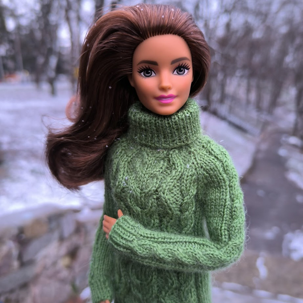 Fashion Doll Clothes For 11 Dolls 30cm Barbie Poppy Parker Integrity Knit Winter Sweater With Braids 9
