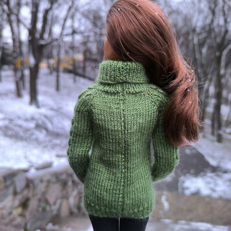 Fashion Doll Clothes For 11 Dolls 30cm Barbie Poppy Parker Integrity Knit Winter Sweater With Braids 10