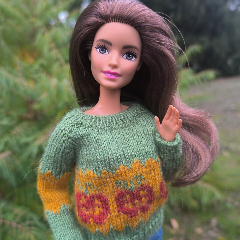 Halloween Sweater With Pumpkins For Barbie MTM Poppy Parker Integrity Dolls Festive Doll Clothes F 3