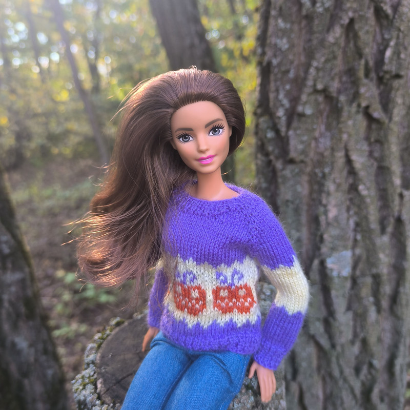 Halloween Sweater With Pumpkins For Barbie MTM Poppy Parker Integrity Dolls Festive Doll Clothes F 11