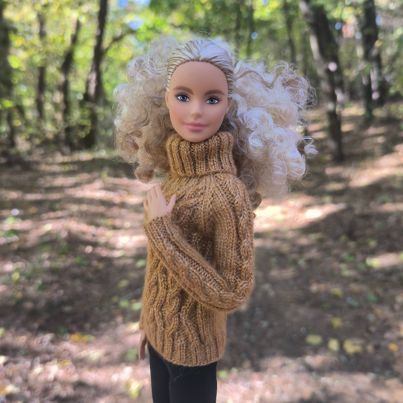 Cozy Knitted Autumn Sweater For Barbie MTM Poppy Parker Integrity Dolls Other 16 Scale Fashion Dol 10