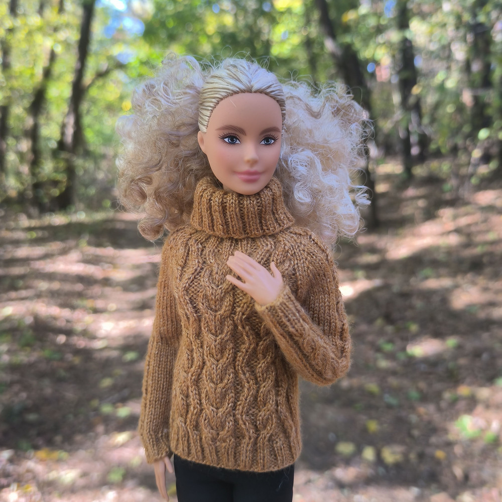 Cozy Knitted Autumn Sweater For Barbie MTM Poppy Parker Integrity Dolls Other 16 Scale Fashion Dol 14