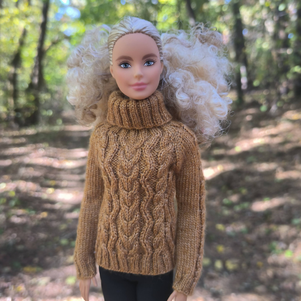 Cozy Knitted Autumn Sweater For Barbie MTM Poppy Parker Integrity Dolls Other 16 Scale Fashion Dol 16