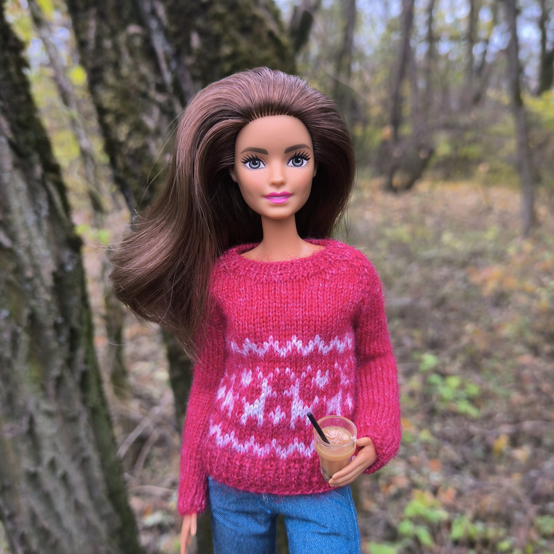 Christmas Sweater With Reindeer For Barbie And Fashion Dolls 11 Inches 30 Cm Holiday Outfit 2