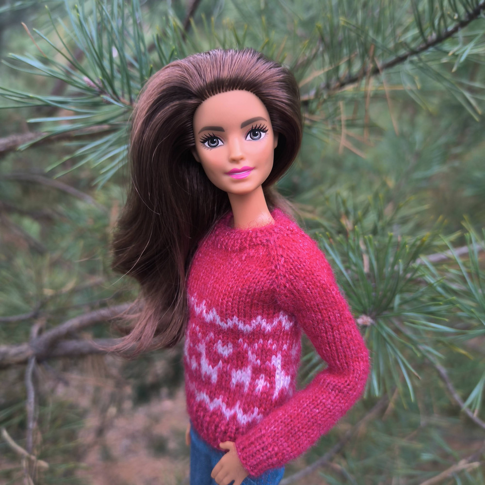 Christmas Sweater With Reindeer For Barbie And Fashion Dolls 11 Inches 30 Cm Holiday Outfit 7