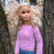 Pink Lacy Short Sweater For Barbie And 11Inch Fashion Dolls Handmade Knitwear For 30 Cm Dolls Styli 5