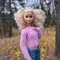 Pink Lacy Short Sweater For Barbie And 11Inch Fashion Dolls Handmade Knitwear For 30 Cm Dolls Styli 3
