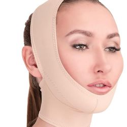 Post Surgical Chin Strap Bandage for Women - Neck and Chin Compression Garment Wrap - Face Slimmer, Jowl Tightening