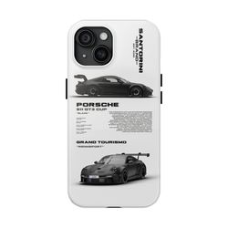 "Vanta Black" Hard Case, iPhone Case 15 14 13 12 11 X Xr, Porsche 911 GT3 Cup Phone Case