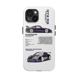 "Purple Candy" Hard Case, iPhone Case 15 14 13 12 11 X Xr, Porsche 911 GT2 RS Phone Case