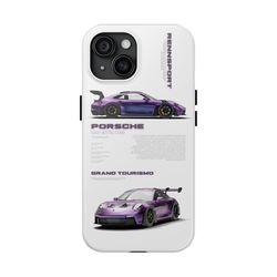 "Porsche GT3 RS" Hard Case, iPhone Case 15 14 13 12 11 X Xr, PORSCHE 911 GT3 RS Phone Case