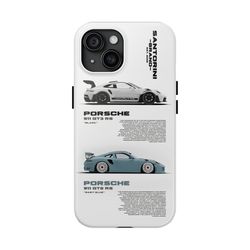 "The Duo" Hard Case, iPhone Case 15 14 13 12 11 X Xr, PORSCHE 911 GT3 RS Phone Case
