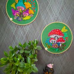magic mushrooms,fly mushroom,mushroom charm,botanical wall decor,mushroom interior,botanical wall decor,mushroom interio