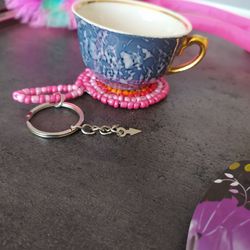 keychain for women pendant, trinket, mandala, talisman, charm made of beads,car decor,accessories keyrings