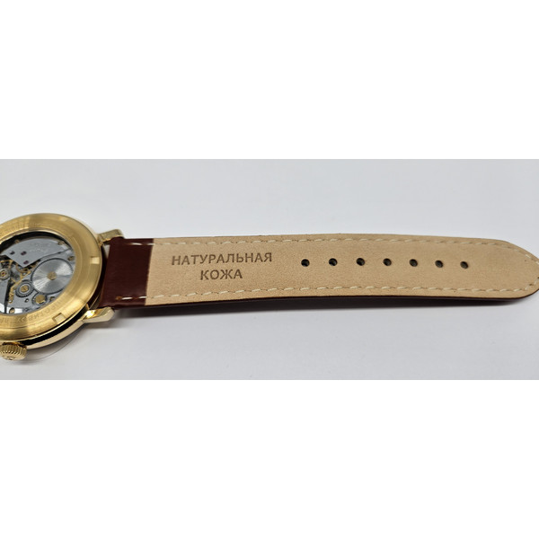Vostok-Komandirskie-2414-Chistopol-1965-series-Gold-Case-Ruby-Dial-Transparent-Caseback-683954-collectible-mechanical-watch-strap-8