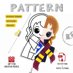 Felt toy pattern Hermione Granger (from Harry Potter)