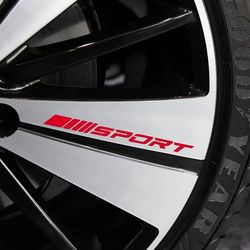 4pc Decorative Car Stickers Wheels Rims Sport Racing