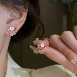 Vintage Flower Leaves Earrings Jewelry GiFT