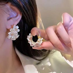 Succulent Stud Earrings Floral Temperament Drop Earring Jewelry Gift