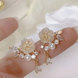 FLOWER Floral Temperament Drop Earring Jewelry Gift