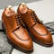 Men's Handmade Brown Leather Lace Up Derby Clasiic Dress Shoes.jpg