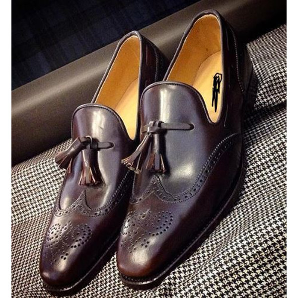 Men's Handmade two tone shoes, Men formal shoes, Men Brown and white shoes 1.jpg