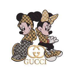 Gucci Mickey And Minnie Embroidery Design